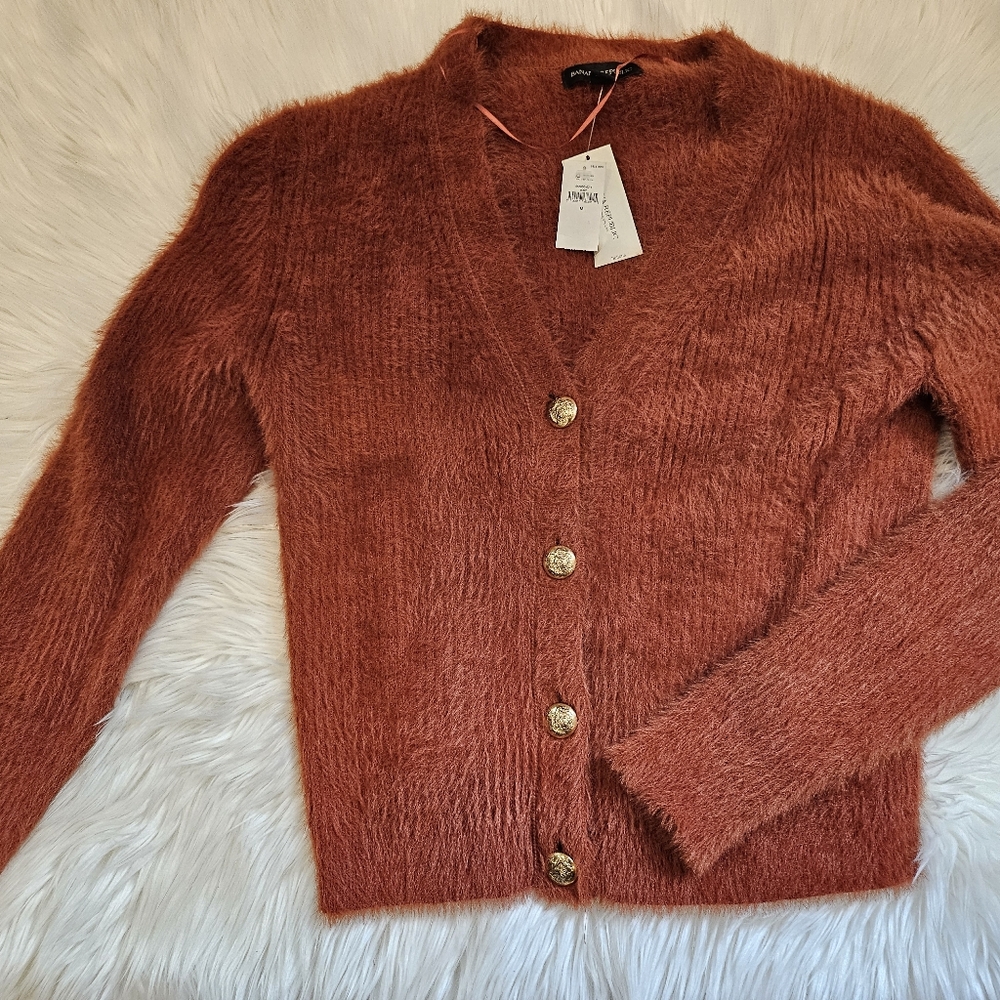 Women's Banana Republic cardigan sweater in orange Size M